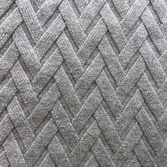 Cyrus Womens Sweater Medium Textured Long Sleeve Gray Chevron Knit Cozy Casual - Picture 8 of 10